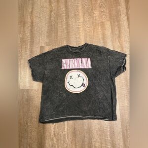 Nirvana Black acid wash  Short Sleeve Tee. Size 3x
